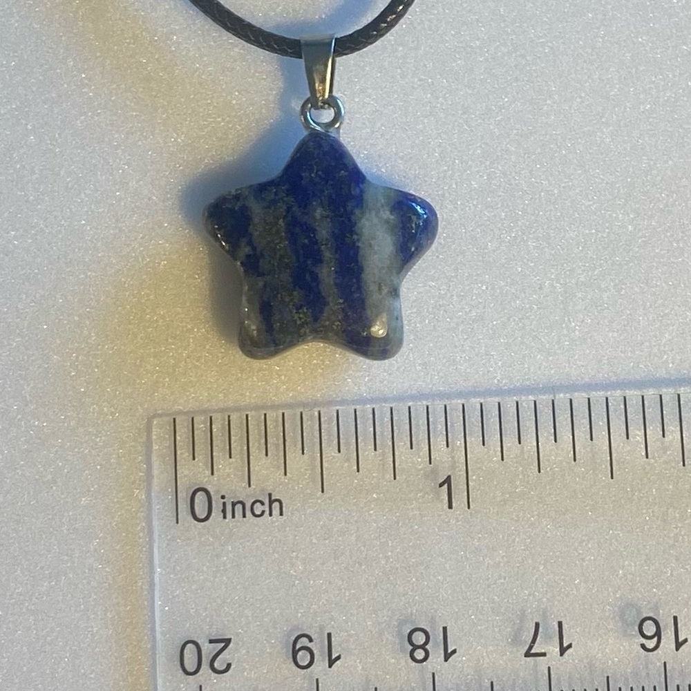 Lapis Lazuli Star Pendant Necklace - Picture 2 of 8